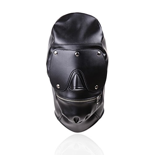 OnundOn Halloween Leder Maske Kopfmaske Kostüm Party Hood Karneval Mund mit Reißverschluss OnundOn Halloween Leder Maske Kopfmaske Kostüm Party Hood Karneval Mund mit Reißverschluss von OnundOn