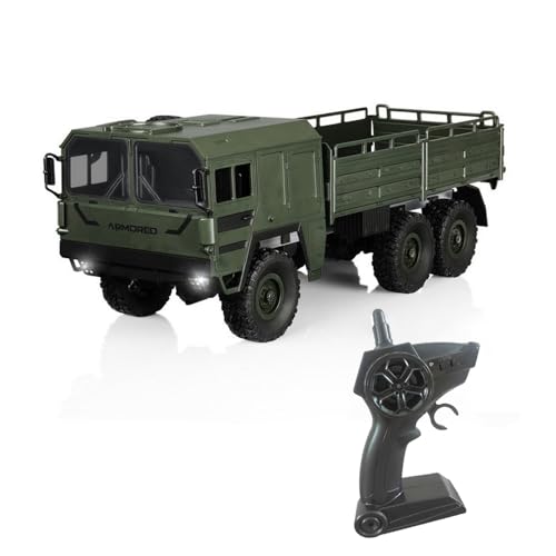 OnundOn Komplettbausatz KIT to RTR RC Truck Kit 1:16 Q64 6WD 2,4G LKW Fernbedienung Modell Simulation Transporter Militär Army Off Road Truck LASTWAGEN Grün von OnundOn