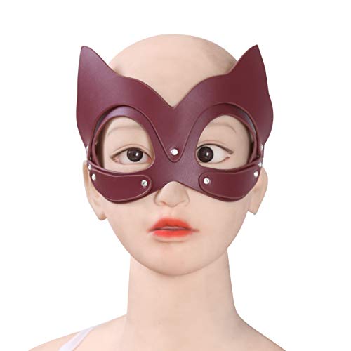 OnundOn Katzen Maske Ledermaske für Partyspiele Halloween katzenmaske Masken Kostüm Maskerade Maske Venezianische Maske für Damen Herren von OnundOn