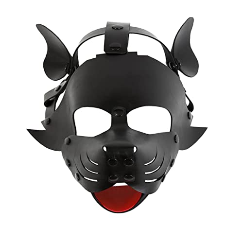 OnundOn Tierkopf Maske Hundemaske Halloween Kostüm Party Hood Weiß Karneval Masken Welpenmaske von OnundOn