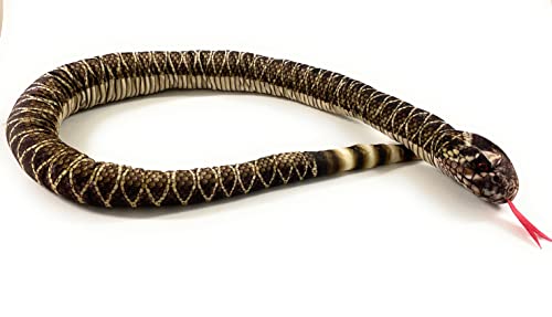 Onwomania Klapperschlange Schlange Tier 150cm Plüschtier Kuscheltier Stoff Tier Mehrfarbig von Onwomania
