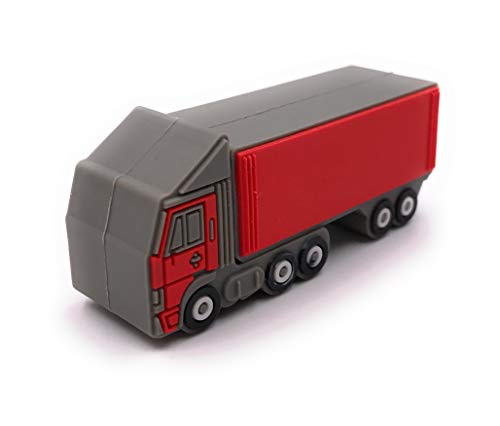 Onwomania LKW Lastwagen Auto Fahrzeug grau rot Funny USB Stick 32 GB USB 3.0 Speicherstick USB-Datenträger von Onwomania
