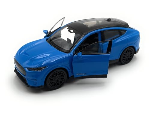 Onwomania Modellauto kompatibel mit Mach E GT 1:34-39 Blau Auto Miniatur Fahrzeug von Onwomania