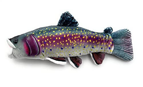 Onwomania Plüschtier Kuscheltier Stoff Tier Forelle Fisch Saibling 27 cm Mehrfarbig von Onwomania