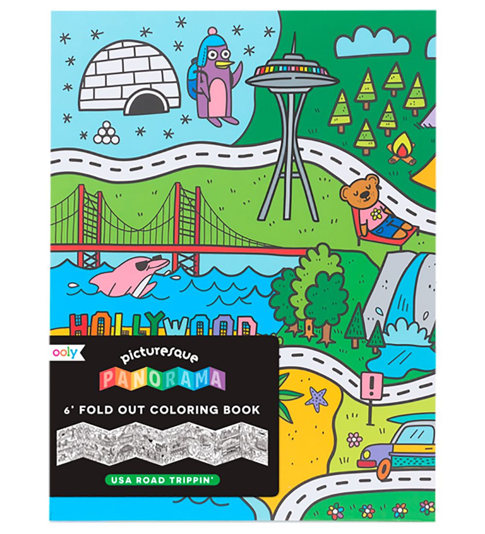 Ooly Ausklappbar Malbuch - Panorama - USA Road Trippin' - Ooly - One Size - Malbücher Ooly Ausklappbar Malbuch - Panorama - USA Road Trippin' - Ooly - One Size - Malbücher von Ooly