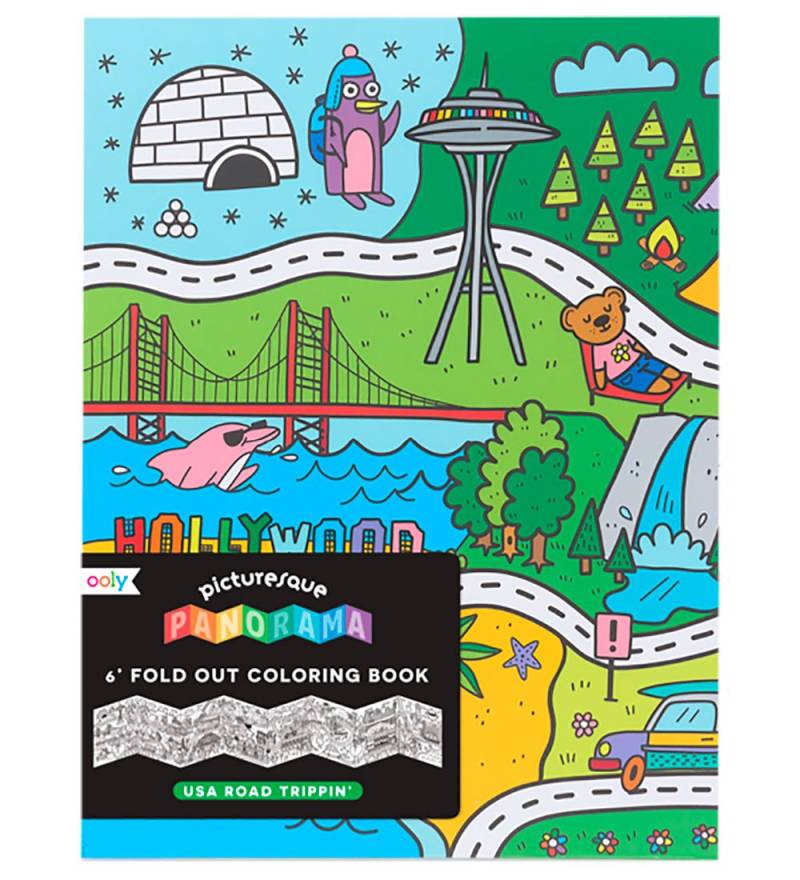 Ooly Ausklappbar Malbuch - Panorama - USA Road Trippin' - Ooly - One Size - Malbücher Ooly Ausklappbar Malbuch - Panorama - USA Road Trippin' - Ooly - One Size - Malbücher von Ooly