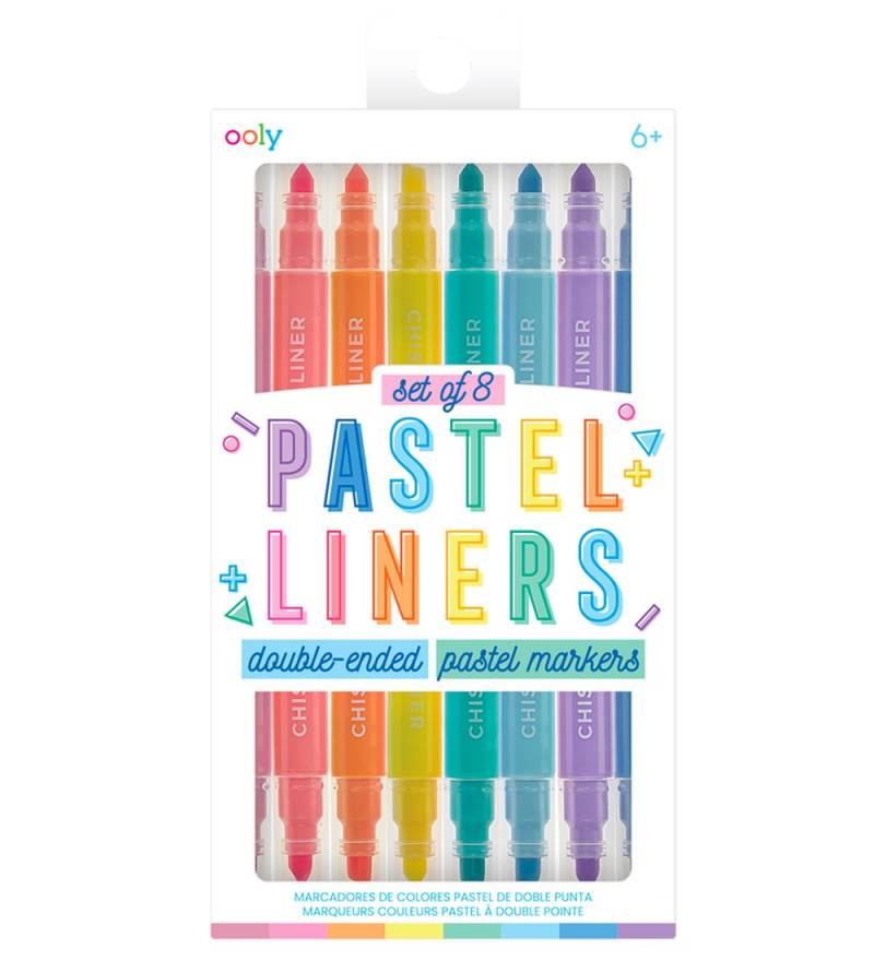 Ooly Doppelseitige Filzstifte - 8 st. - Pastel Liners Dual Tip M - Ooly - One Size - Filzstifte Ooly Doppelseitige Filzstifte - 8 st. - Pastel Liners Dual Tip M - Ooly - One Size - Filzstifte von Ooly
