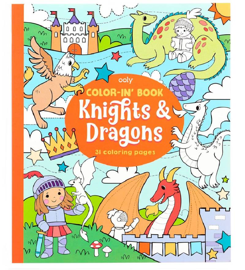 Ooly Malbuch - 31 Seiten - Ritter und Dragons - Ooly - One Size - Malbücher Ooly Malbuch - 31 Seiten - Ritter und Dragons - Ooly - One Size - Malbücher von Ooly
