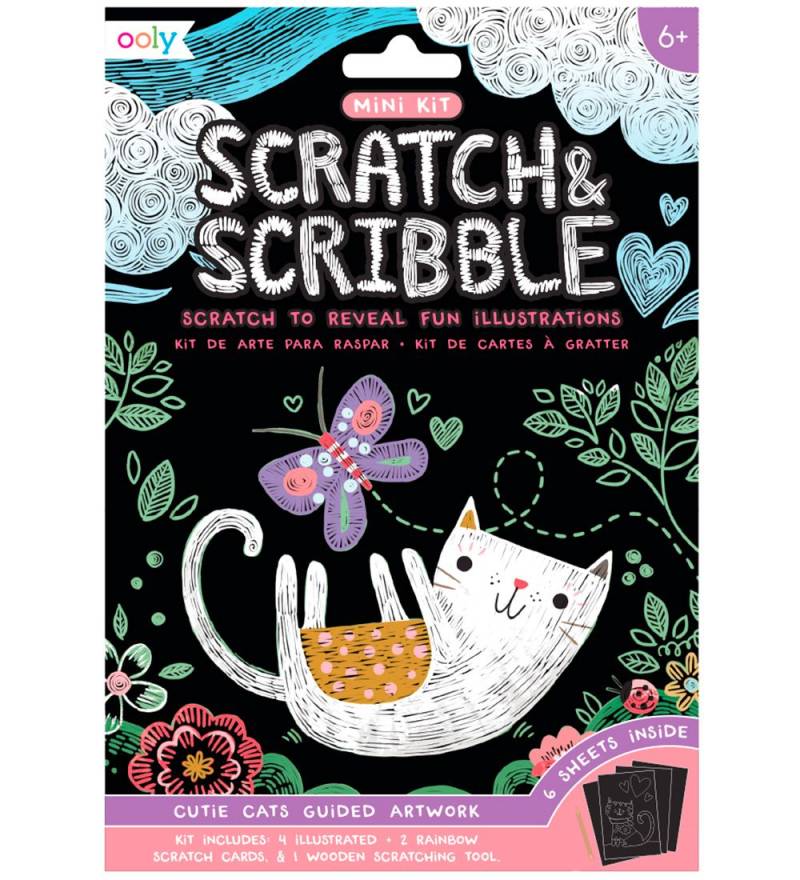 Ooly Scratch Ente Scribble Mini Set - Cutie Katzen - Ooly - One Size - Malbücher Ooly Scratch Ente Scribble Mini Set - Cutie Katzen - Ooly - One Size - Malbücher von Ooly