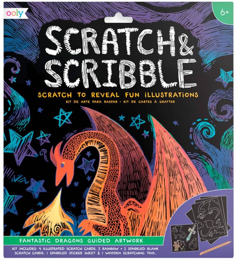 Ooly Scratch Ente Scribble Set - Fantastisch Dragons - Ooly - One Size - Malbücher Ooly Scratch Ente Scribble Set - Fantastisch Dragons - Ooly - One Size - Malbücher von Ooly
