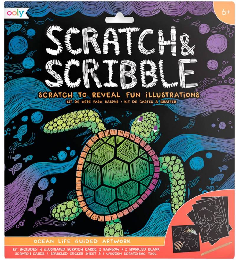 Ooly Scratch Ente Scribble Set - Ocean Life - Ooly - One Size - Malbücher Ooly Scratch Ente Scribble Set - Ocean Life - Ooly - One Size - Malbücher von Ooly