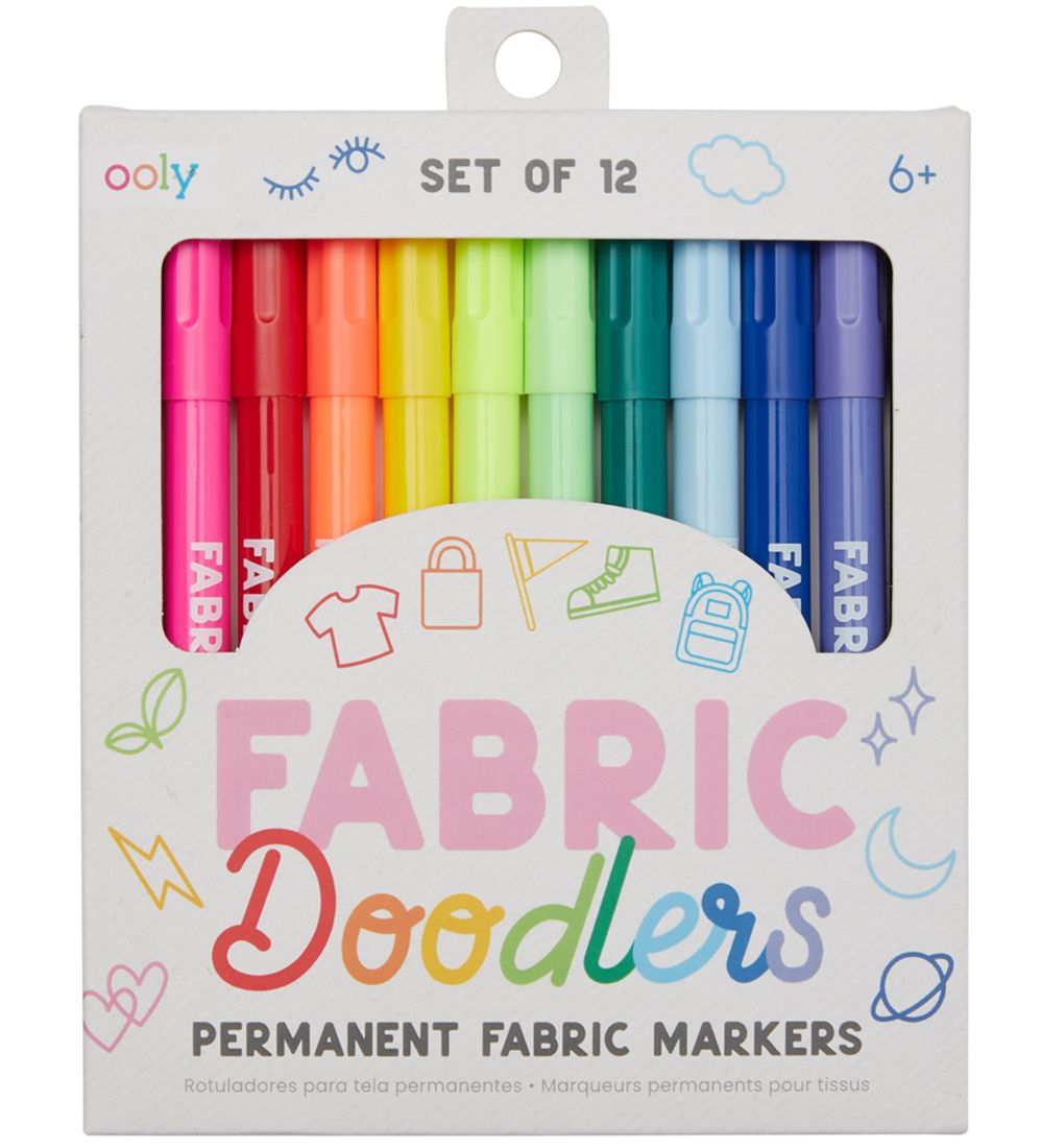 Ooly Textilmarker - 12 st. - Stoff-Doodler - Ooly - One Size - Filzstifte Ooly Textilmarker - 12 st. - Stoff-Doodler - Ooly - One Size - Filzstifte von Ooly