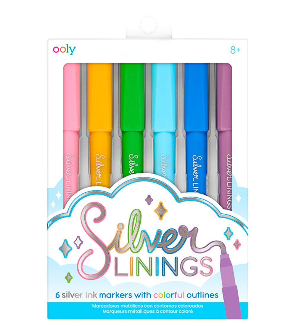 Ooly Tusher - Silver Linings - 6 st. - Mehrfarbig Silver - Ooly - One Size - Filzstifte Ooly Tusher - Silver Linings - 6 st. - Mehrfarbig Silver - Ooly - One Size - Filzstifte von Ooly