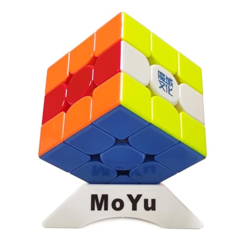 2024 MoYu WeiLong WRM V9 3x3x3 Würfel Aufkleberlos WR M V9 Magic Puzzle 3D Würfel 20 Kugelkern 3.0 volle Positionierung MagLev UV beschichtetes magisches Tuch Version YJ8287, mit Würfelständer von Oostifun