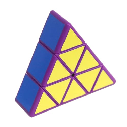 2025 Neueste 1x3x3 Pyraminx Dreieck Pyramide Magic Puzzle Cube Twist Spielzeug (Lila Farbe) von Oostifun