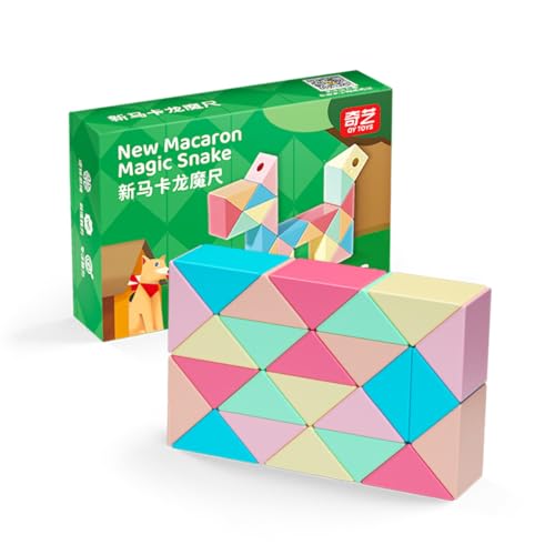 Eine Packung Magic Snake Cube Puzzle-Schlange Geburtstag Weihnachtsfeier Tasche Füller Strumpffüller für Kinder Twist Puzzle Gehirn Teaser Pädagogisches Spielzeug Macaron Multi Color (24 Blöcke) von Oostifun