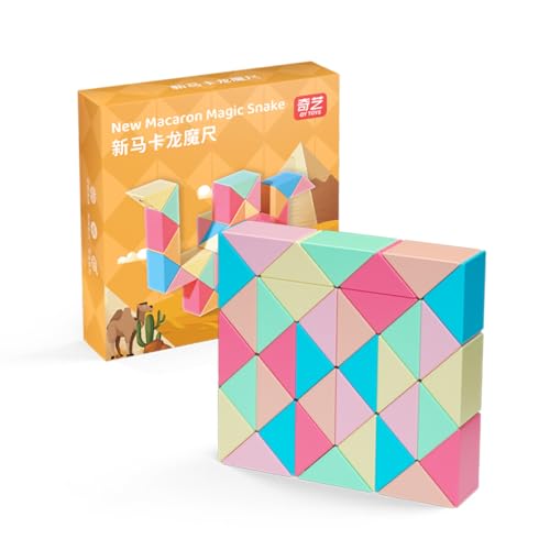 Eine Packung Magic Snake Cube Puzzle-Schlange Geburtstag Weihnachtsfeier Tasche Füller Strumpffüller für Kinder Twist Puzzle Gehirn Teaser Pädagogisches Spielzeug Macaron Multi Color (36 Blöcke) von Oostifun