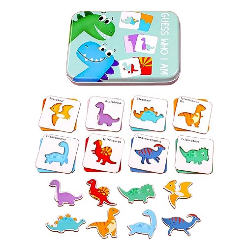 Flash-Karten, Lernressourcen, Form Match Puzzle Lernspielzeug, Weihnachten Weihnachten Geburtstagsgeschenk für Kinder (Dinosaurier) von Oostifun