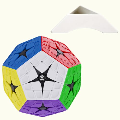 FunnGoo YuXin HuangLong 4x4 Dodekaeder 12 Oberfläche Gigaminx Megaminx 4x4x12 magisches Puzzle Würfel Stickerlos (M Positionierung Edition) von Oostifun