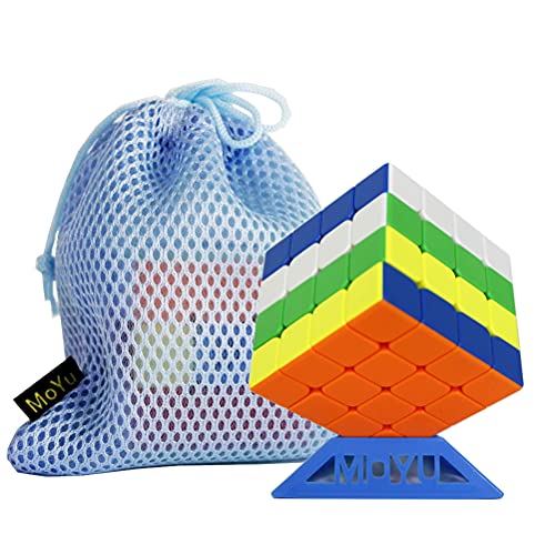 Funny GOO MoYu MFJS Mofang jiaoshi Cubing Classroom 2020 RS4M 4 M 4x4 RS 4M Magic Puzzle Cube MF4 RS 4 M 4 Lagen Würfel Stickerless, mit MoYu Logo Tasche und Ständer von Oostifun