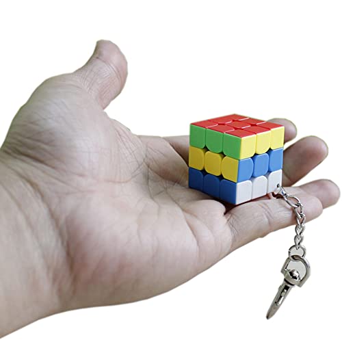 FunnyGoo MoYu Cubing Classroom Meilong Schlüsselanhänger 3x3x3 Würfel 3x3 Mini 30mm Magic Puzzle Toys Cubes Stickerless mit Schlüsselanhänger von Oostifun