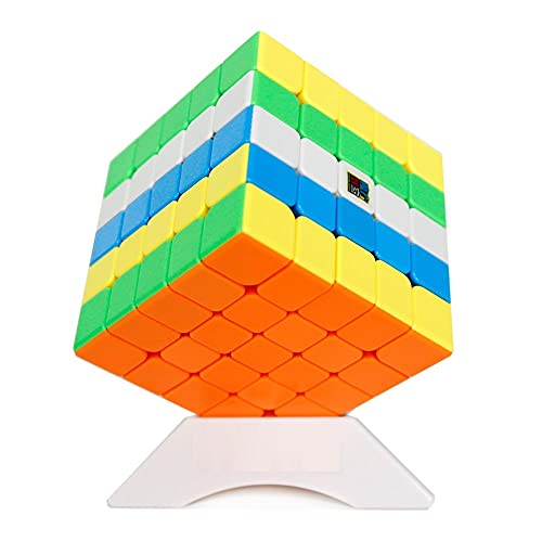 FunnyGoo MoYu Cubing Klassenzimmer Mofang Jiaoshi Meilong 5 5x5 Fünf Schichten Zauberpuzzle Würfel MFJS 5x5x5 Würfel mit Ständer (Stickerless Multicolour) von Oostifun