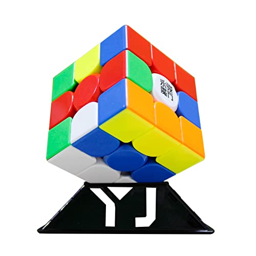 FunnyGoo YJ YongJun ZhiLong Mini 3x3 Speed Magic Puzzle Cube M Version Aufkleber ohne Würfel Stand 3x3x3 Mini Zhilong Würfel 50mm von Oostifun