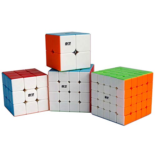 Gobus Bundle von 2x2 3x3 4x4 5x5 Geschwindigkeitswürfel Puzzle würfel Set Sammlung Geschenkset (Stickerless) von Oostifun