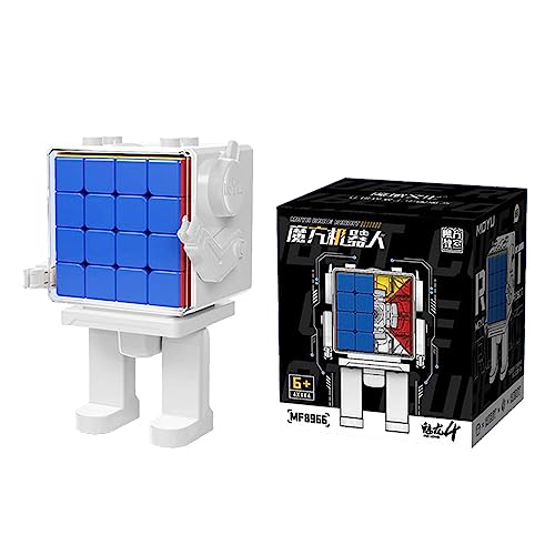 Gobus MoYu Cube Robot MFJS Cube Robot Twist Puzzle Cube (Meilong 4 4x4 Cube Robot Set with 4x4x4 cube + cube robot display box) von Oostifun