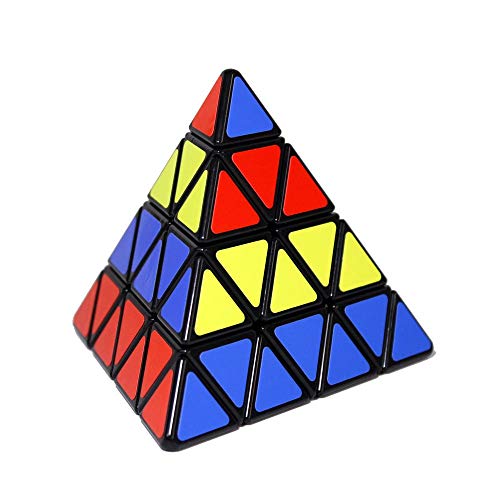 Gobus ShengShou Pyraminx Pyramide Dreieck Zauberwürfel Speed Puzzle Cube Schwarz + Würfelständer von Oostifun