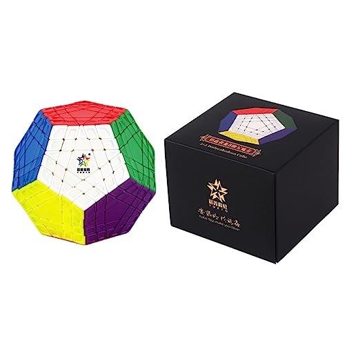 Gobus Yuxin Huanglong Yellow Dragen 5x5 Dodekaeder Cube Stickerless 5x5 Megaminx Gigaminx 5x12 Megaminx Cube 12 Surface von Oostifun