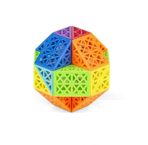 Kreatives Hohlstreifen Design Bright Regenbogen Farbschema Magic Snake Cube Lineal Puzzle Twist Spielzeug Multicolor (24 Blocks Teile Magic Snake Cube) von Oostifun