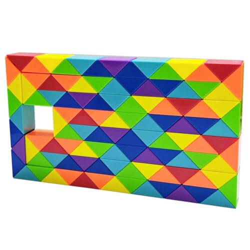 Magic Snake Cube Puzzle-Schlange Geburtstag Weihnachtsfeier Tasche Füller Strumpffüller für Kinder Twist Puzzle Gehirn Teaser Pädagogisches Spielzeug Regenbogenfarbe Multi Color (108 Segmentblöcke) Magic Snake Cube Puzzle-Schlange Geburtstag Weihnachtsfeier Tasche Füller Strumpffüller für Kinder Twist Puzzle Gehirn Teaser Pädagogisches Spielzeug Regenbogenfarbe Multi Color (108 Segmentblöcke) von Oostifun