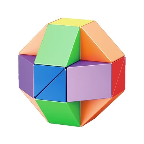 Magic Snake Cube Puzzle-Schlange Geburtstag Weihnachtsfeier Tasche Füller Strumpffüller für Kinder Twist Puzzle Gehirn Teaser Pädagogisches Spielzeug Regenbogenfarbe Multi Color (24 Segmentblöcke) Magic Snake Cube Puzzle-Schlange Geburtstag Weihnachtsfeier Tasche Füller Strumpffüller für Kinder Twist Puzzle Gehirn Teaser Pädagogisches Spielzeug Regenbogenfarbe Multi Color (24 Segmentblöcke) von Oostifun
