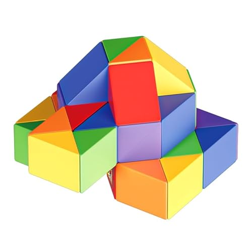 Magic Snake Cube Puzzle-Schlange Geburtstag Weihnachtsfeier Tasche Füller Strumpffüller für Kinder Twist Puzzle Gehirn Teaser Pädagogisches Spielzeug Regenbogenfarbe Multi Color (36 Segmentblöcke) Magic Snake Cube Puzzle-Schlange Geburtstag Weihnachtsfeier Tasche Füller Strumpffüller für Kinder Twist Puzzle Gehirn Teaser Pädagogisches Spielzeug Regenbogenfarbe Multi Color (36 Segmentblöcke) von Oostifun