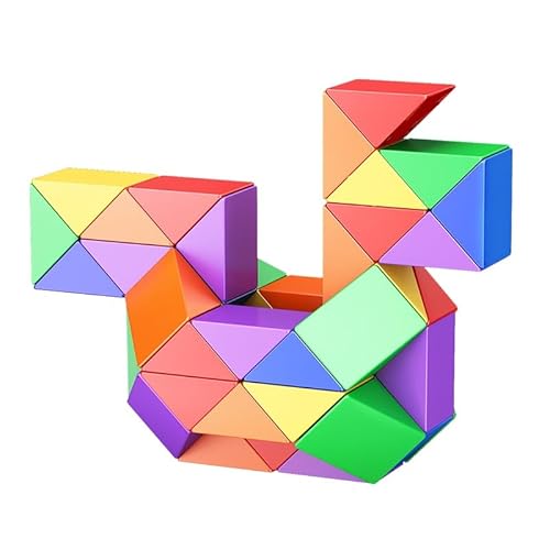 Magic Snake Cube Puzzle-Schlange Geburtstag Weihnachtsfeier Tasche Füller Strumpffüller für Kinder Twist Puzzle Gehirn Teaser Pädagogisches Spielzeug Regenbogenfarbe Multi Color (48 Segmentblöcke) Magic Snake Cube Puzzle-Schlange Geburtstag Weihnachtsfeier Tasche Füller Strumpffüller für Kinder Twist Puzzle Gehirn Teaser Pädagogisches Spielzeug Regenbogenfarbe Multi Color (48 Segmentblöcke) von Oostifun