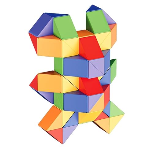 Magic Snake Cube Puzzle-Schlange Geburtstag Weihnachtsfeier Tasche Füller Strumpffüller für Kinder Twist Puzzle Gehirn Teaser Pädagogisches Spielzeug Regenbogenfarbe Multi Color (72 Segmentblöcke) Magic Snake Cube Puzzle-Schlange Geburtstag Weihnachtsfeier Tasche Füller Strumpffüller für Kinder Twist Puzzle Gehirn Teaser Pädagogisches Spielzeug Regenbogenfarbe Multi Color (72 Segmentblöcke) von Oostifun