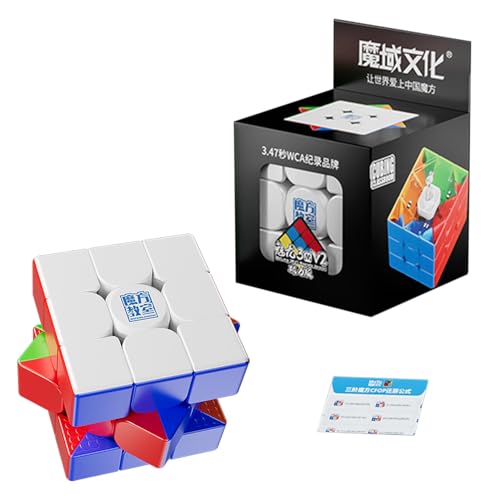 MoYu MFJS Cubing Classroom MeiLong 3M V2 3x3x3 Lite Version M Positionierung 3x3 55.5mm Geschwindigkeit Magic Puzzle Cube Aufkleber Less MF8836 mit Matte Oberfläche von Oostifun