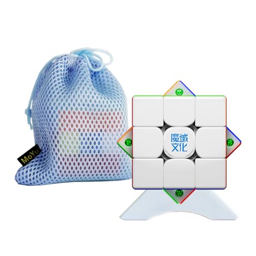 MoYu WeiLong V11 3x3 Magie Puzzle Würfel sichtbar M 8-Ebene Doppel-Anpassung Wettbewerb Ebene Gefühl 3x3x3 Twist 3D Drehwürfel (WeiLong V11 Frühling 8M Kugelkern M magisches Tuch Version) von Oostifun
