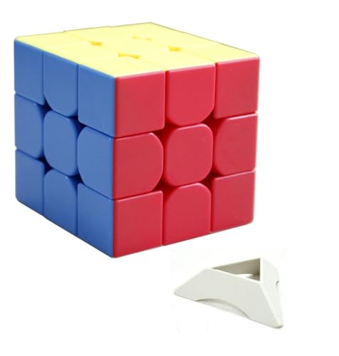 Oostifun 3x3 Multicolor 3D Drehen Würfel 3x3x3 Geschwindigkeit Magic Puzzle Würfel Stickerless für Display Stand von Oostifun