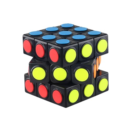 Oostifun 3x3 Punkt Magic Puzzle Würfel Runde Punkt Patch 3x3x3 Würfel Spielzeug Schwarz von Oostifun