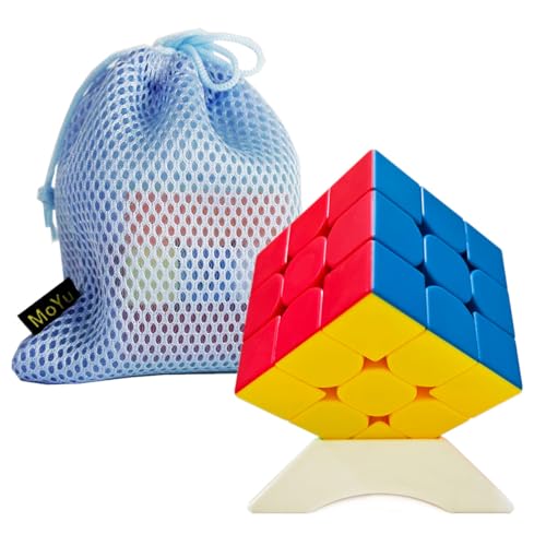 Oostifun 56mm 3x3 3D Drehen Geschwindigkeit Magic Puzzle Würfel Aufkleber Mehrfarbig und EIN Würfel Tasche für Display Stand von Oostifun