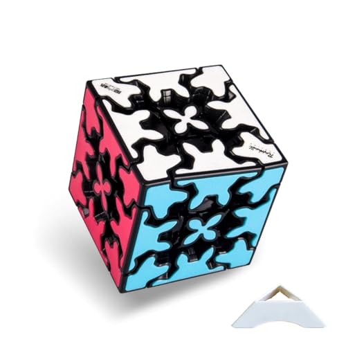 Oostifun 57mm Gear Cube 3x3 3D Puzzle Cube 3x3x3 Glatte Drehung Twist Puzzle Zauberwürfel Spielzeug Schwarzer Hintergrund mit Multicolor Patch Oostifun 57mm Gear Cube 3x3 3D Puzzle Cube 3x3x3 Glatte Drehung Twist Puzzle Zauberwürfel Spielzeug Schwarzer Hintergrund mit Multicolor Patch von Oostifun