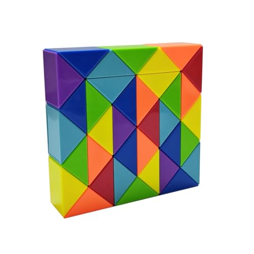 Oostifun Diansheng 36 Teile 3D Puzzle Spielzeug Schlange Puzzles Lineal 36 Segmente Twist Gehirn Teaser Spiele 36 Blöcke Regenbogen Farbe Intelligenz Spielzeug für Kinder und Erwachsene(36 Blöcke) von Oostifun