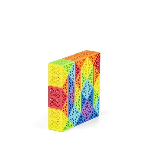 Oostifun Diansheng 48 Teile 3D Puzzle Spielzeug Schlange Puzzles Lineal 48 Segmente Twist Gehirn Teaser Spiele 48 Blöcke Hohl Regenbogen Farbe Intelligenz Spielzeug (48 Blöcke) von Oostifun
