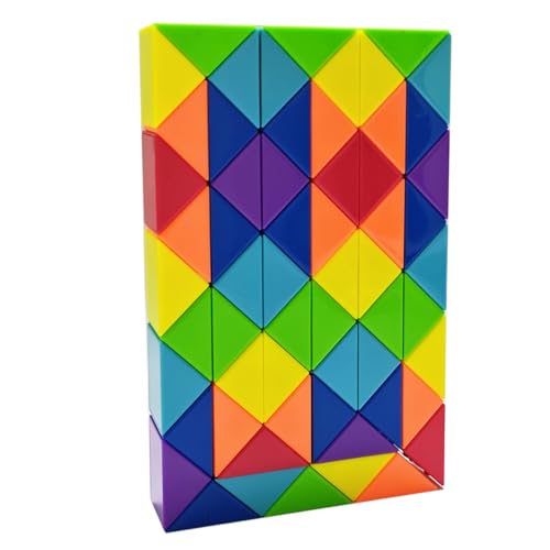 Oostifun Diansheng 60 Teile 3D Puzzle Spielzeug Schlange Puzzles Lineal 60 Segmente Twist Gehirn Teaser Spiele 60 Blöcke Regenbogen Farbe Intelligenz Spielzeug für Erwachsene und Kinder (60 Blöcke) von Oostifun