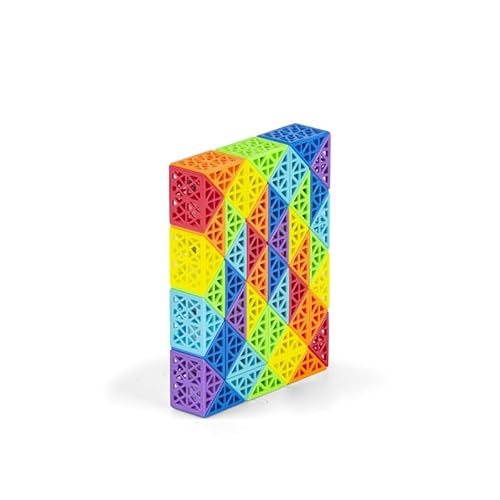 Oostifun Diansheng 60 Teile 3D Puzzle Spielzeug Schlange Puzzles Lineal 60 Segmente Twist Labyrinth Gehirn Teaser Spiele 60 Blöcke Hohl Regenbogen Farbe Intelligenz Spielzeug(60 Blöcke) von Oostifun