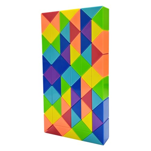 Oostifun Diansheng 72 Teile 3D Puzzle Spielzeug Schlange Puzzles Lineal 72 Segmente Twist Gehirn Teaser Spiele 72 Blöcke Regenbogen Farbe Intelligenz Spielzeug (72 Blöcke) von Oostifun