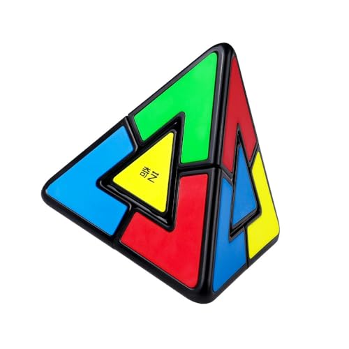Oostifun Doppel Dreieck Pyraminx Puzzle Würfel Dreieck in Dreieck Pyramide Puzzle Spielzeug 9,5 cm Schwarzer Hintergrund mit Multicolor Patch Oostifun Doppel Dreieck Pyraminx Puzzle Würfel Dreieck in Dreieck Pyramide Puzzle Spielzeug 9,5 cm Schwarzer Hintergrund mit Multicolor Patch von Oostifun