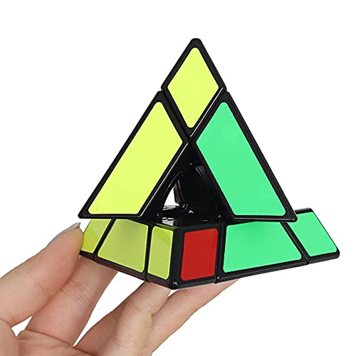 Oostifun Gobus 3x3 SengSou Hollow Desigh Pyramide Pyraminx Dreieck Zauberwürfel Geschwindigkeit Puzzle Würfel Spielzeug Schwarz mit einem Würfelständer von Oostifun